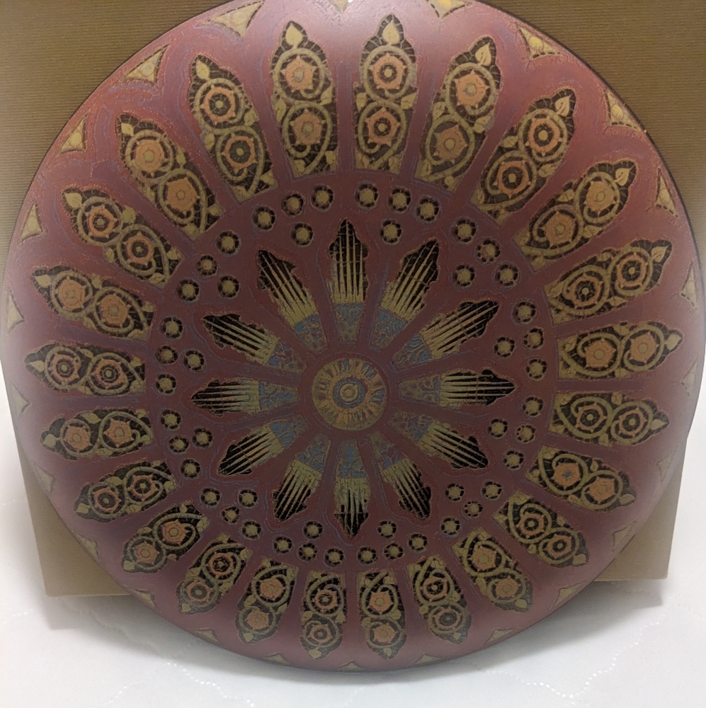 VTG 13" Silkscreen Glass. Platter/Tray - Picture 3 of 3